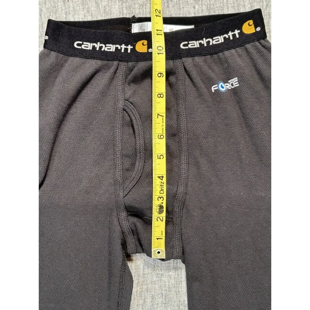 Carhartt Force Heavyweight Cotton Thermal Base Layer Bottom Mens Small Black